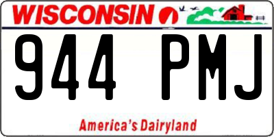 WI license plate 944PMJ
