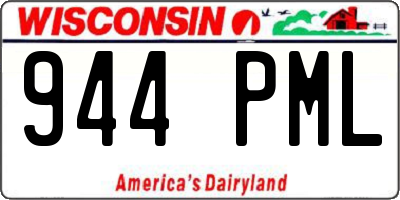 WI license plate 944PML