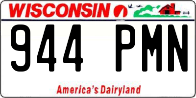 WI license plate 944PMN