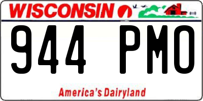 WI license plate 944PMO