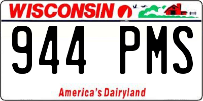WI license plate 944PMS