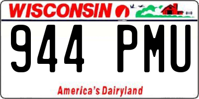 WI license plate 944PMU