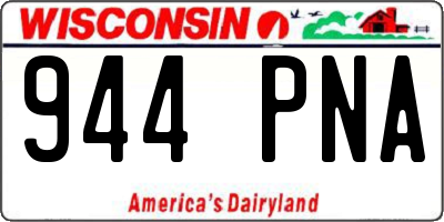 WI license plate 944PNA