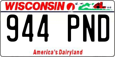 WI license plate 944PND