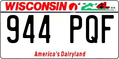 WI license plate 944PQF