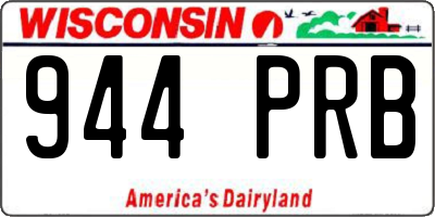 WI license plate 944PRB