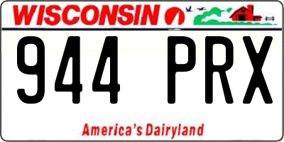WI license plate 944PRX