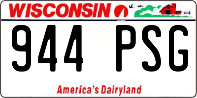 WI license plate 944PSG
