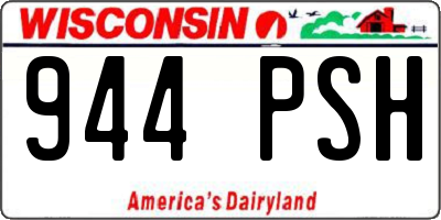 WI license plate 944PSH