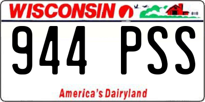 WI license plate 944PSS