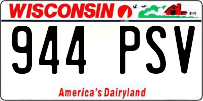 WI license plate 944PSV