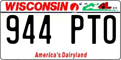 WI license plate 944PTO