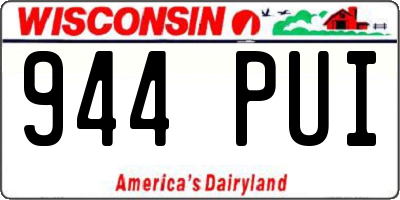 WI license plate 944PUI
