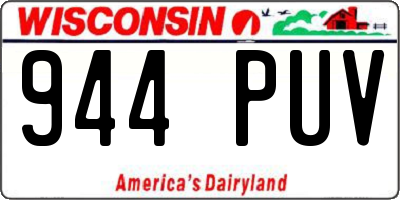 WI license plate 944PUV