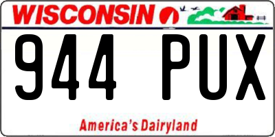WI license plate 944PUX