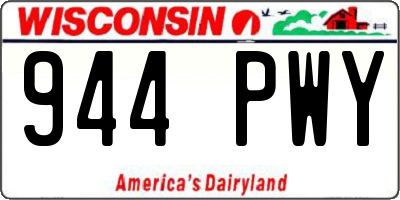 WI license plate 944PWY
