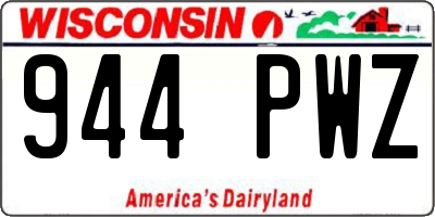 WI license plate 944PWZ