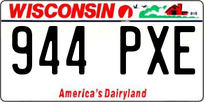 WI license plate 944PXE