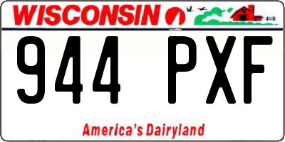 WI license plate 944PXF