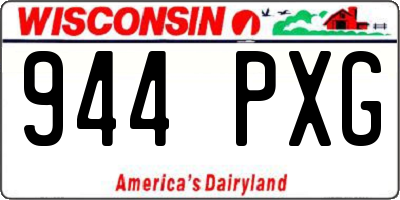 WI license plate 944PXG