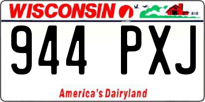 WI license plate 944PXJ