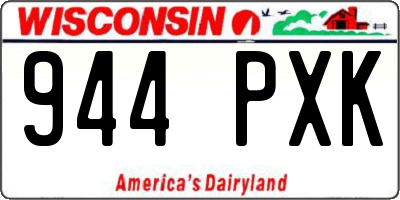 WI license plate 944PXK
