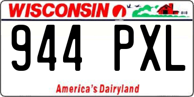 WI license plate 944PXL