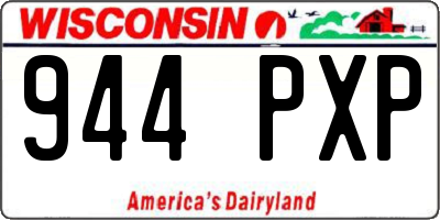 WI license plate 944PXP