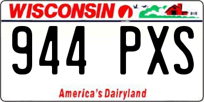 WI license plate 944PXS