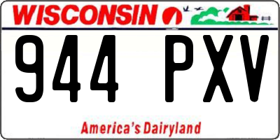 WI license plate 944PXV