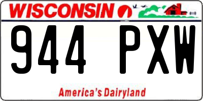 WI license plate 944PXW