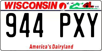 WI license plate 944PXY