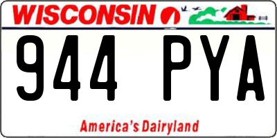 WI license plate 944PYA