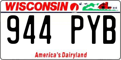 WI license plate 944PYB