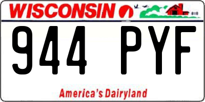 WI license plate 944PYF