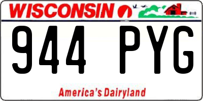 WI license plate 944PYG