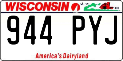 WI license plate 944PYJ