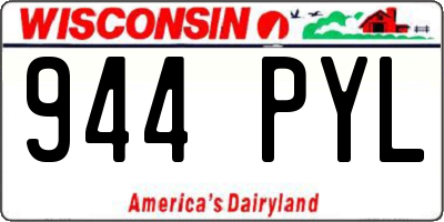 WI license plate 944PYL
