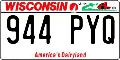 WI license plate 944PYQ