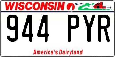 WI license plate 944PYR