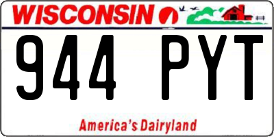 WI license plate 944PYT