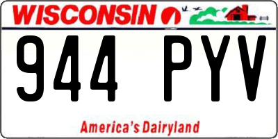 WI license plate 944PYV