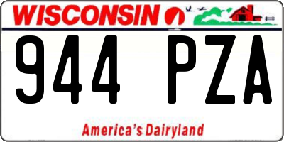 WI license plate 944PZA