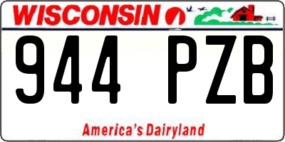 WI license plate 944PZB