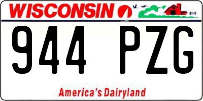 WI license plate 944PZG