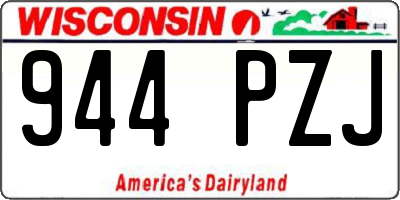 WI license plate 944PZJ