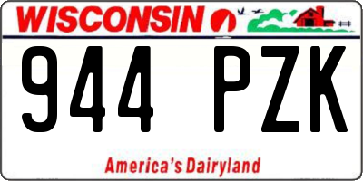 WI license plate 944PZK