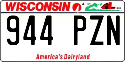 WI license plate 944PZN