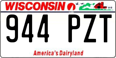 WI license plate 944PZT