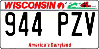 WI license plate 944PZV